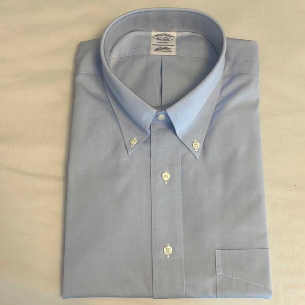 Brooks Brother blue dress shirt new with tags 17 34